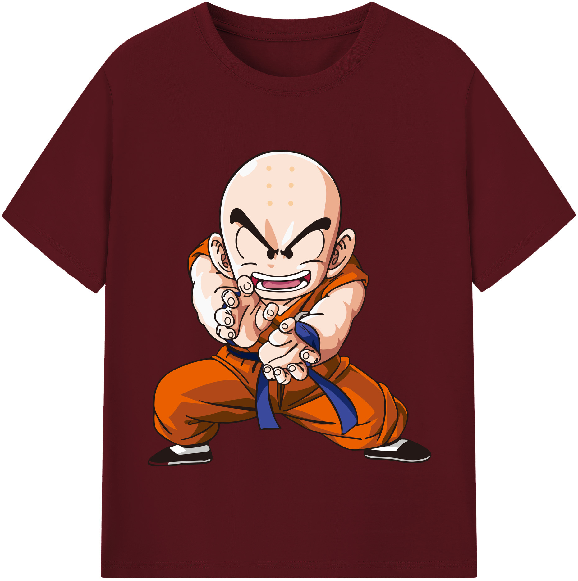 （画像用） ドラゴンボール クリリン DRAGON BALL krillin 綿100％半袖Tシャツ（フロントプリント）